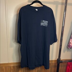 Alstyle Chris Kyle Frog Foundation Dark Blue Men's Tee with Flag Accent